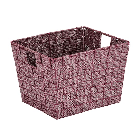 Simplify Lurex Striped Woven Storage Bin